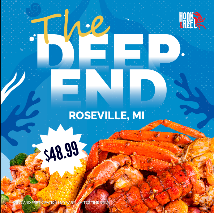 The Deep End seafood flyer, $48.99, Roseville, MI