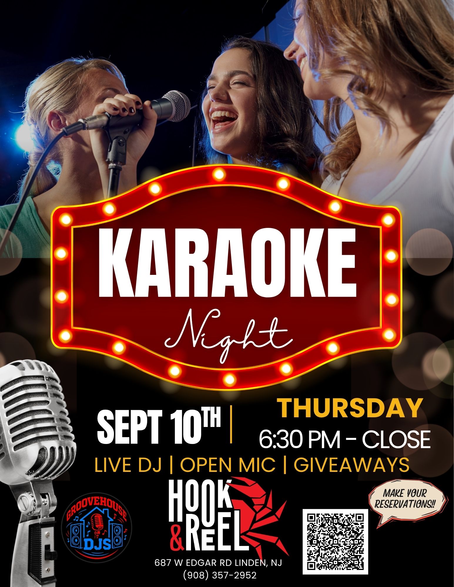 Hook&Reel Linden, NJ KARAOKE Night