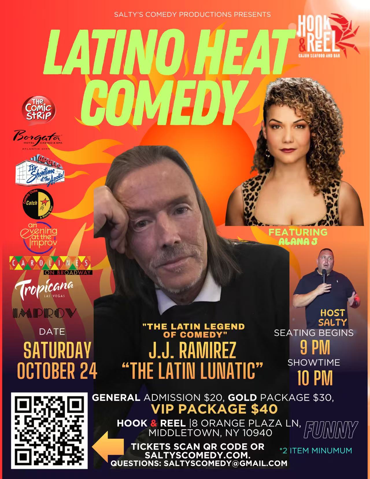 Hook&Reel Middletown, NY Latino Heat Comedy