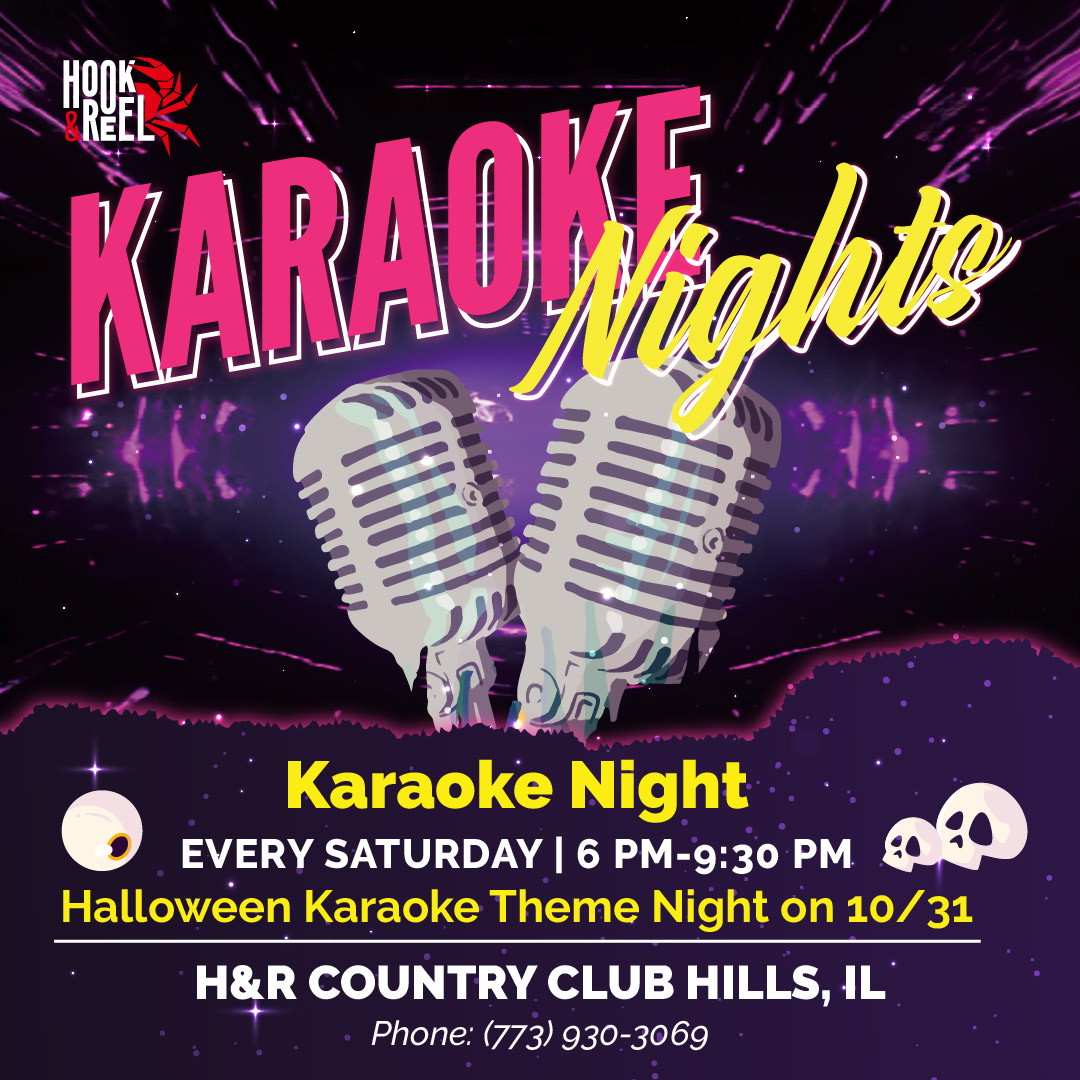 Karaoke Nights flyer, Country Club Hills, IL