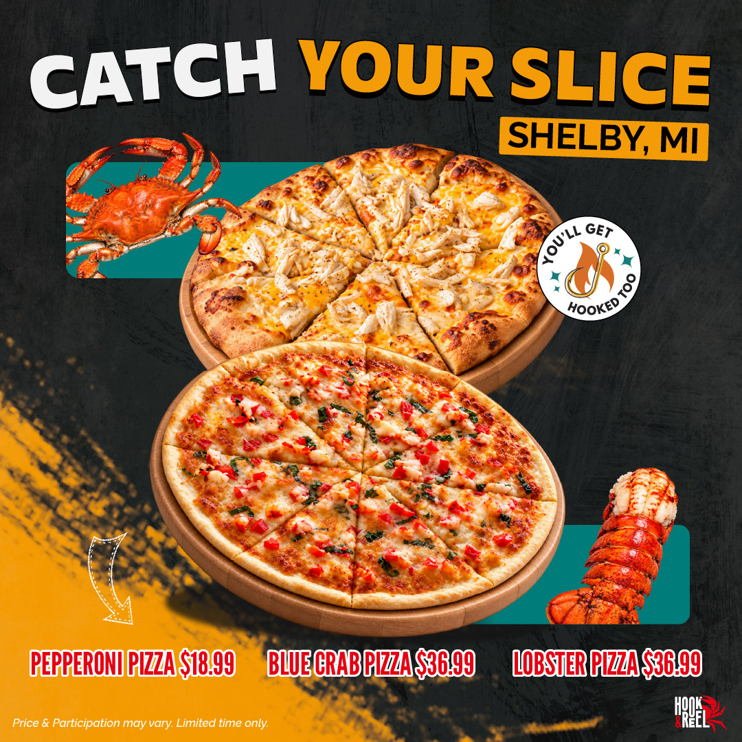 Seafood Pizza Hook&Reel Shelby, MI
